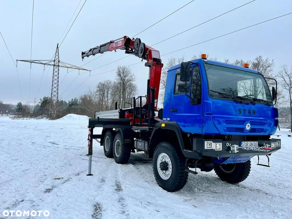Star MAN 266 6x6 HDS DŹWIG ŻURAW HMF 2220 K5 ENERGETYKA 8 TON bez Gwarancdji KOSZ - 1