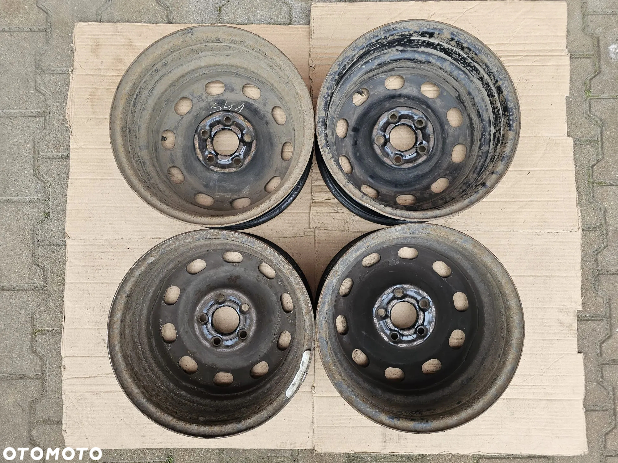 (S41) Felgi stalowe 14'' Volkswagen OE Polo Golf 4 Skoda Rapid Octavia Fabia Audi A1 A3 / 6Jx14 ET38 5x100 - 7