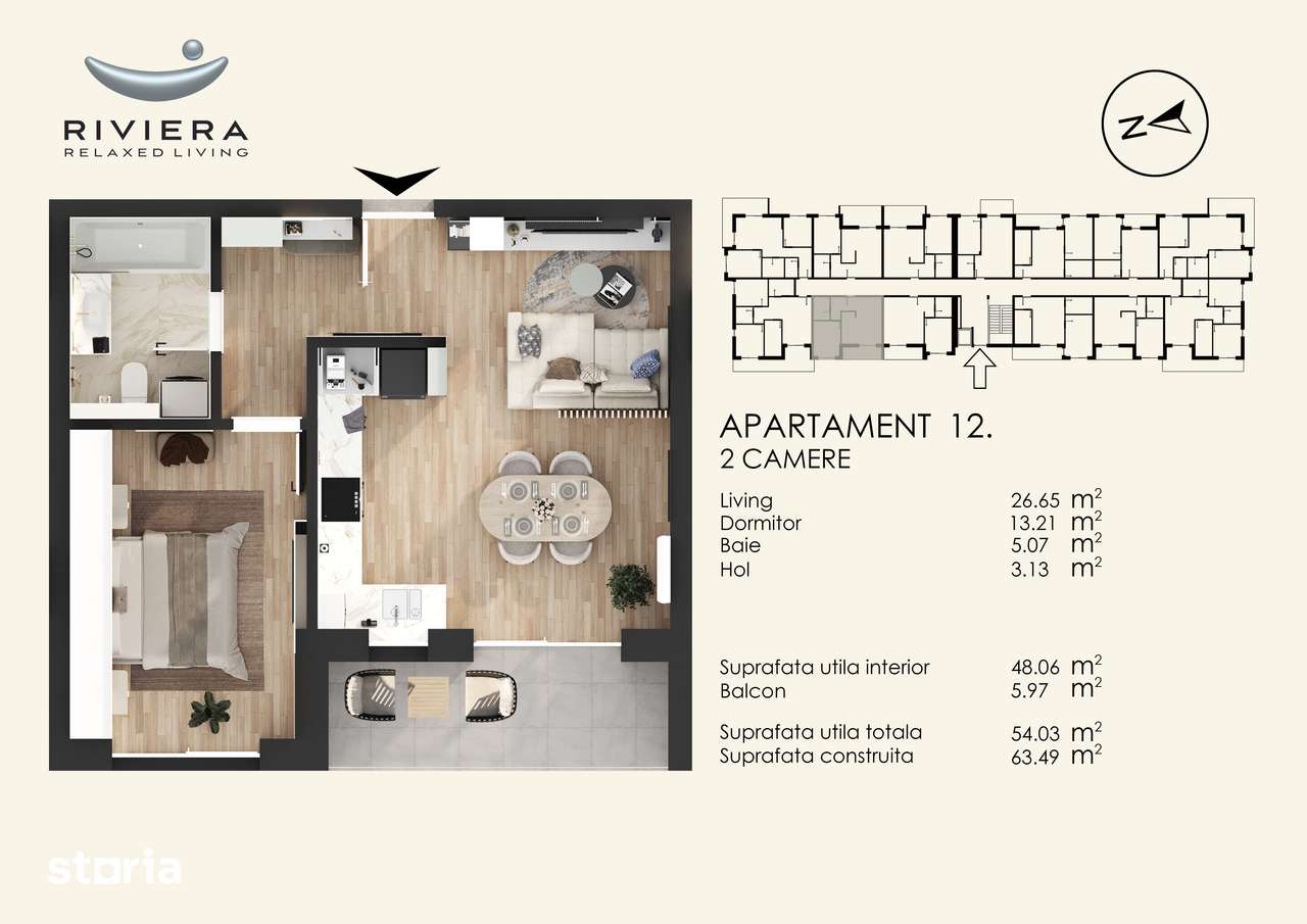 Apartament 2 camere - RIVIERA Oradea — fotografia 3