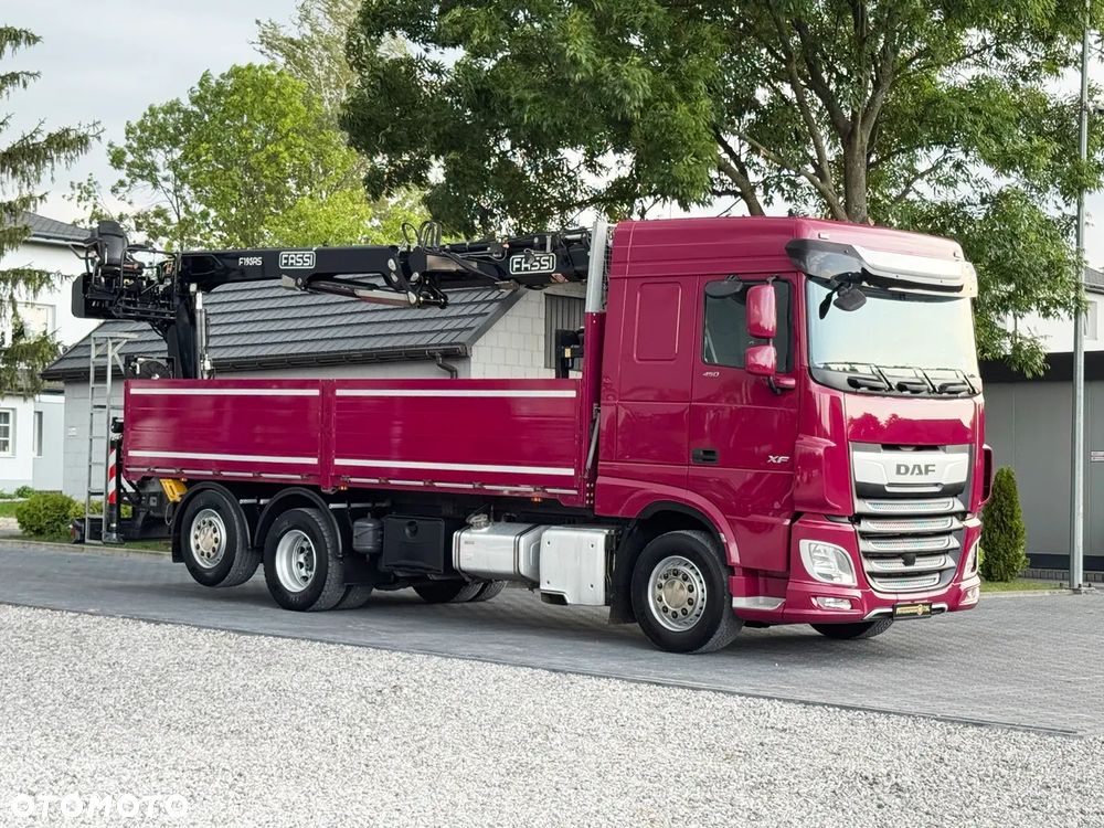 DAF XF 450/6X2/HDS HIAB FASSI F195AS/CAŁY NA PODUCHACH/CHWYTAK PALETOWY Z ROTATOREM/UDZWIG 1600 KG NA 11M/ Z NIEMIEC - 37