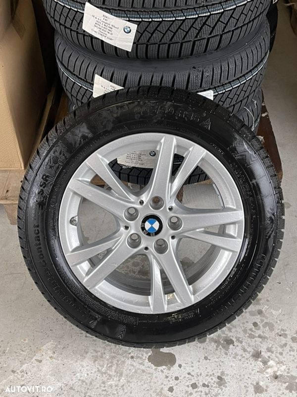 Jante Bmw seria 2 F45/F46 Active Tourer, originale, senzori presiune , anvelope iarnă Continental noi, 16 inch - 1
