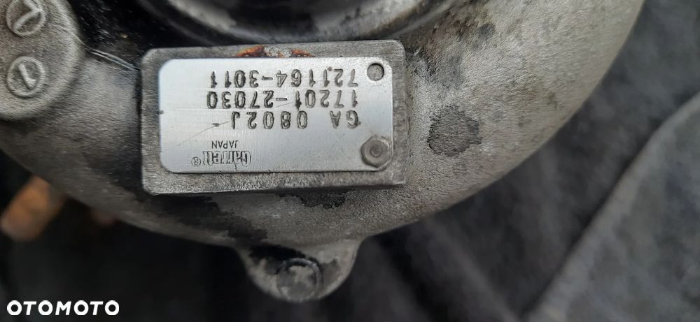 Toyota 2.0 d4d Pompa wtryskowa 22100-27010 Turbosprężarka Turbina 17201-27030 721164-3011 - 2