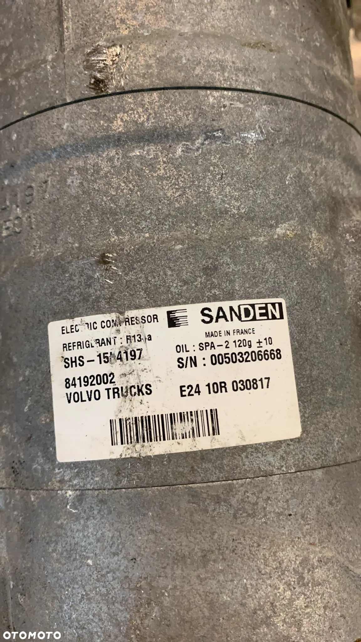 SPRĘŻARKA KLIMATYZACJI VOLVO FH4 84192002 / 00503206668 / 00848282768 SANDEN - 3