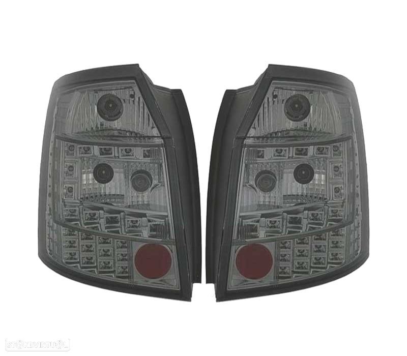 FAROLINS LED AUDI A4 B6 AVANT 01-04 FUNDO CROMADO FUMADO - 2