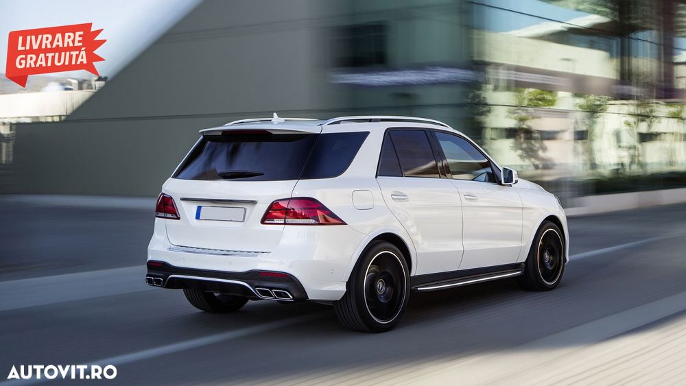 Difuzor Bara Spate cu Ornamente Evacuare Mercedes GLE W166 SUV Sport Line (2015-20- livrare gratuita - 13