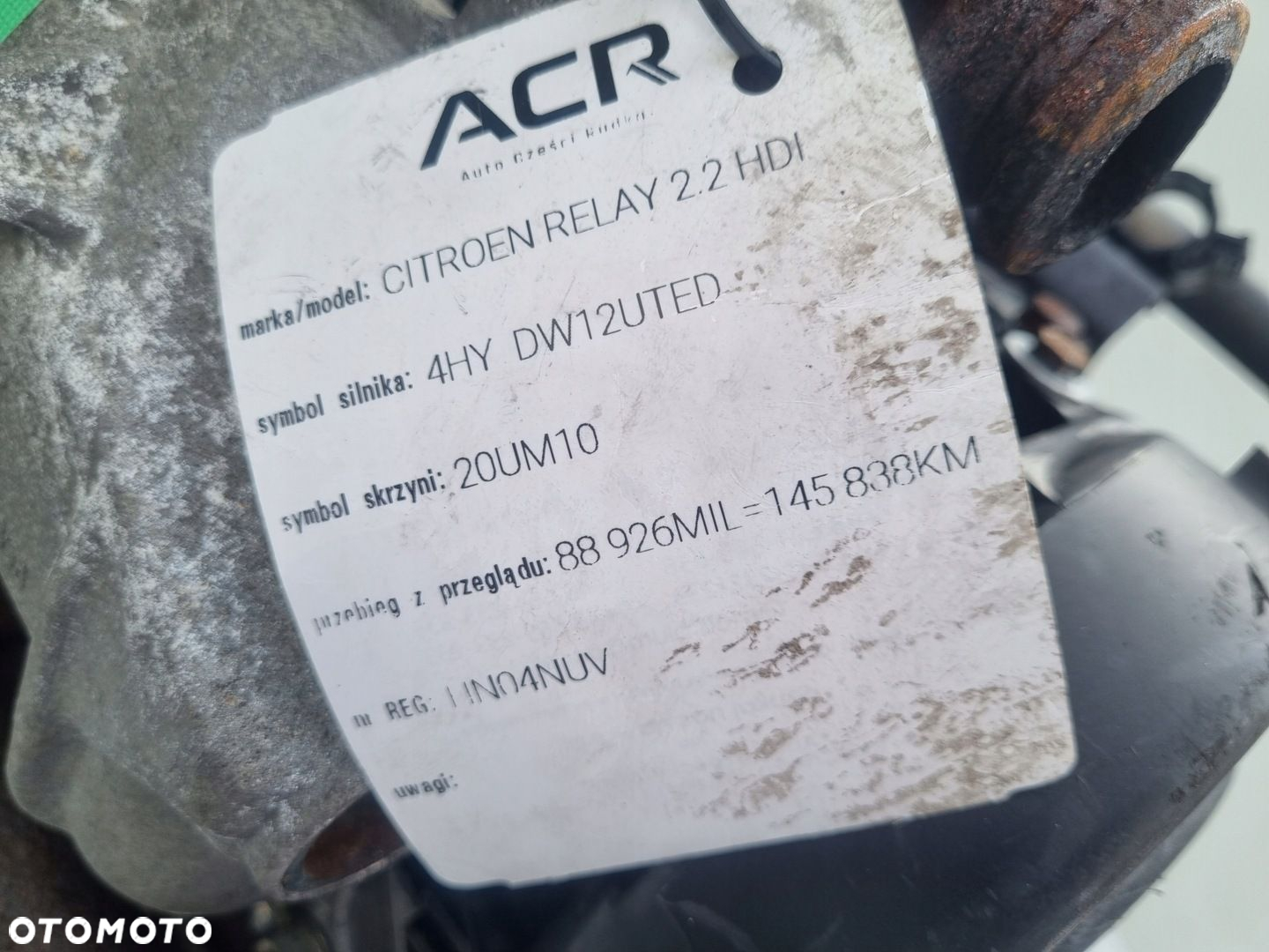 SILNIK KOMPLET Citroen Jumper 2.2 HDI 101KM udokumentowane 145tyś 4HY - 11