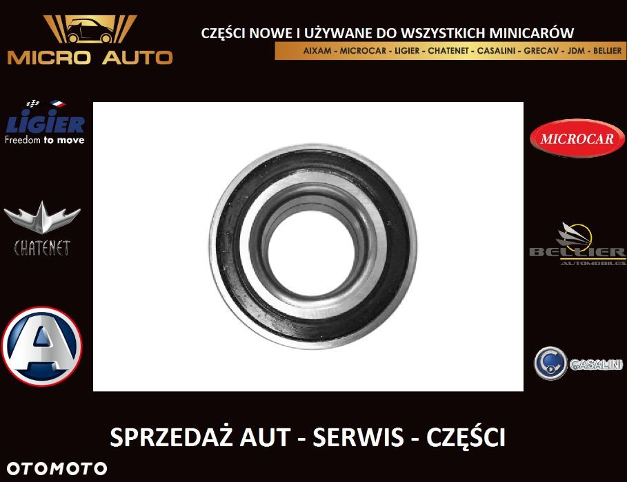 Łożysko koła przód Aixam Microcar JDM Chatenet Grecav Ligier części - 2