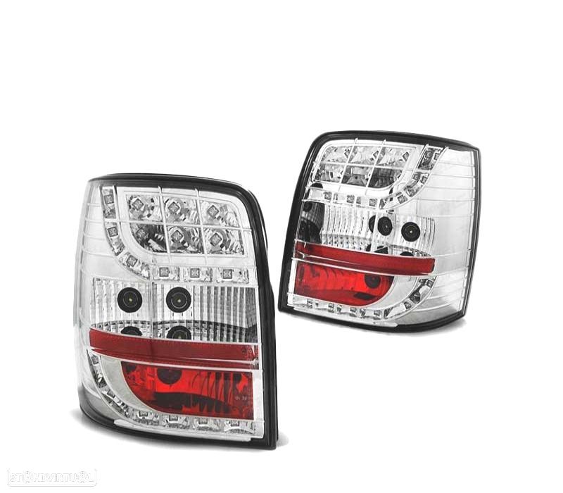 FAROLINS TRASEIROS VOLKSWAGEN VW PASSAT B5 96-00 LED CROMADO LEX - 2