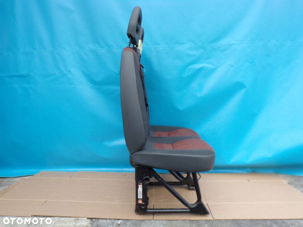 DUCATO 2006- fotel PODWÓJNY KANAPA pasażera prawy ze STOLIKIEM RUDY - 5