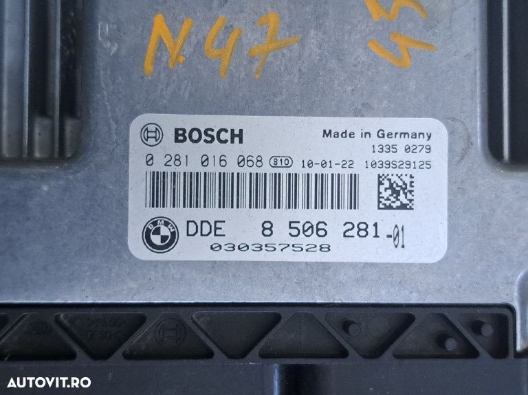 Unitate control ECU calculator motor DDE N47 Original BMW E81 E87 E82 E88 E90 E91 13618506281 - 2