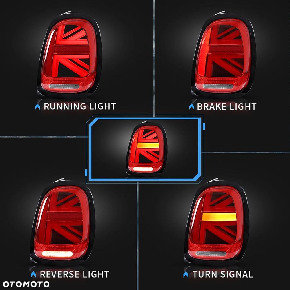 Lampy tylne kpl Vland Led Tuning Red Union Mini Cooper f55 f56 f57 2014-17 - 6