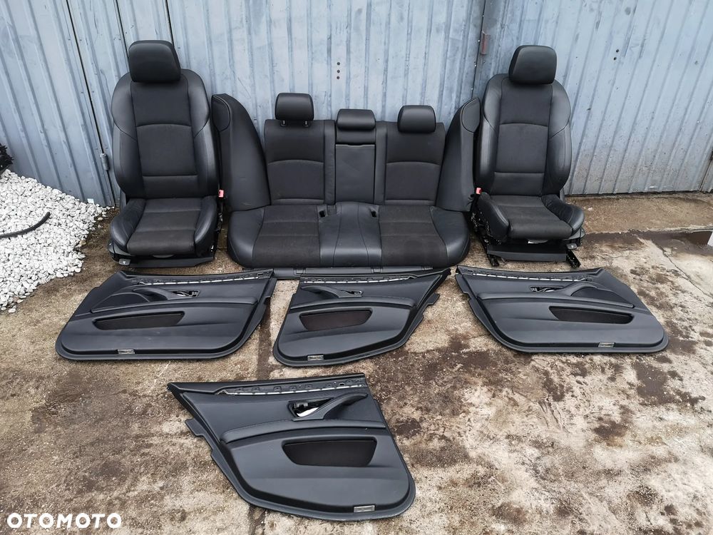 FOTELE PRZEDNIE SPORT PÓŁSKORZANE PODGRZEWANE SKŁADANA TYLNA KANAPA TAPICERKA CZARNA BMW 5 F10 SEDAN - 16