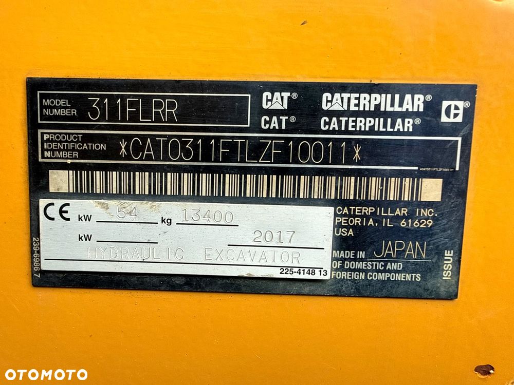 Caterpillar CAT 311FL RR | 2017 | 4250 MTH | Koparka gąsienicowa | 311 FL 312 313 313 F - 36