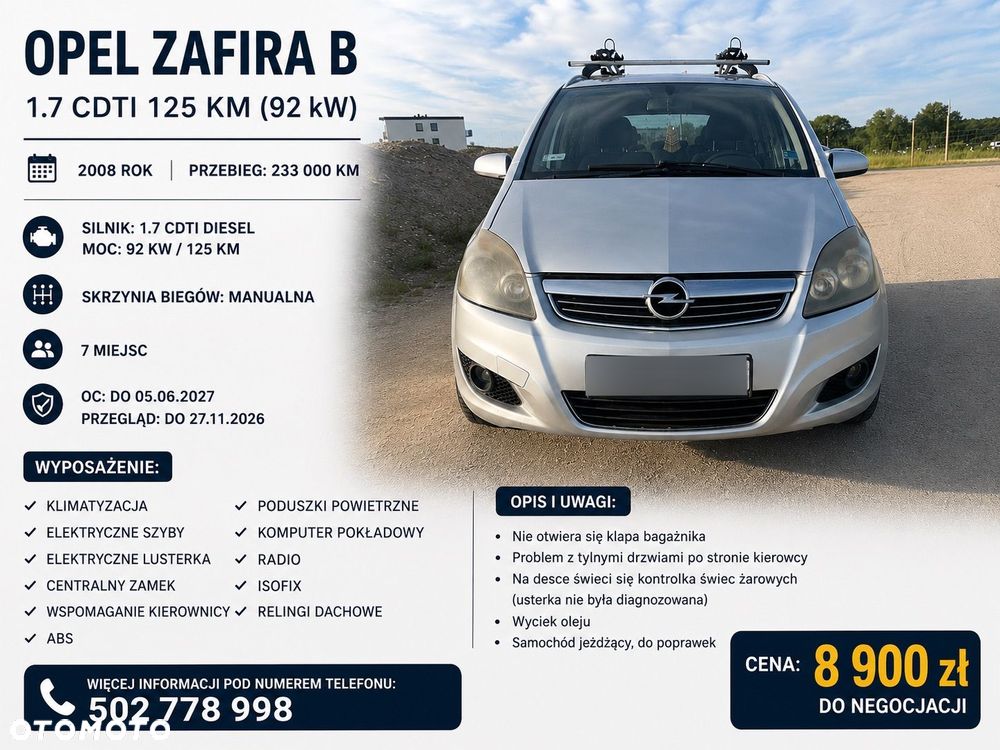 Opel Zafira 1.7 CDTI Enjoy - 1
