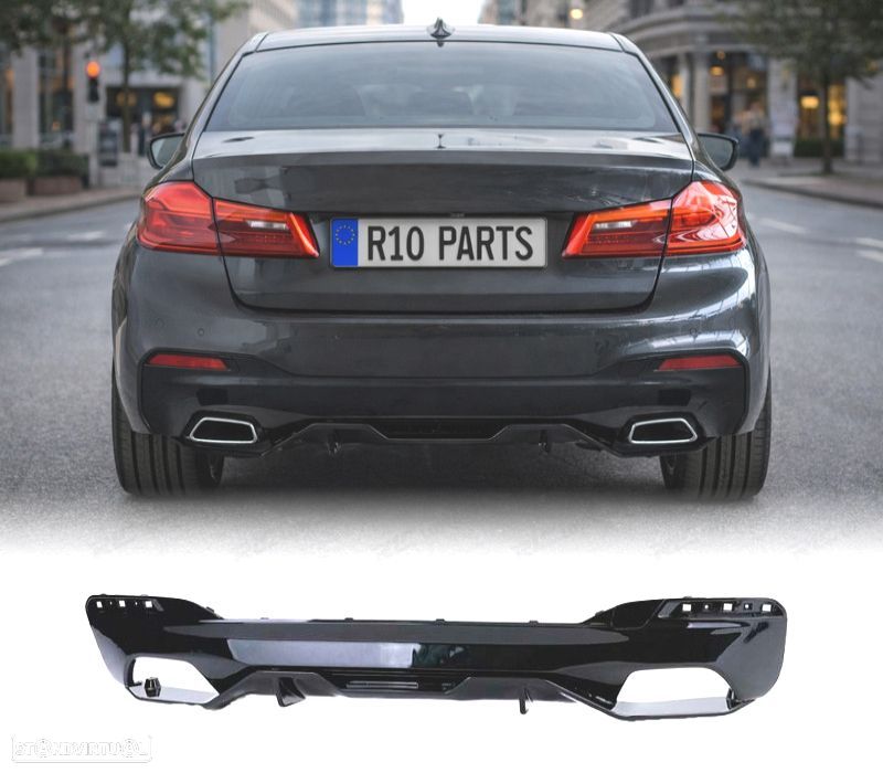 DIFUSOR BMW G30 G31 LOOK M PERFORMANCE PRETO BRILHANTE - 1