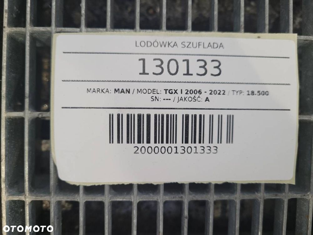 LODÓWKA SZUFLADA STELAŻ MAN TGX I - 16