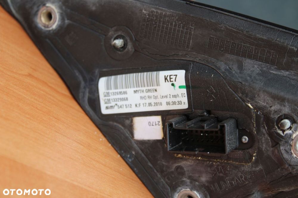 LUSTERKO ZEWNĘTRZNE PRAWE OPEL INSIGNIA A Z30K GAY 13 PIN PINÓW - 4