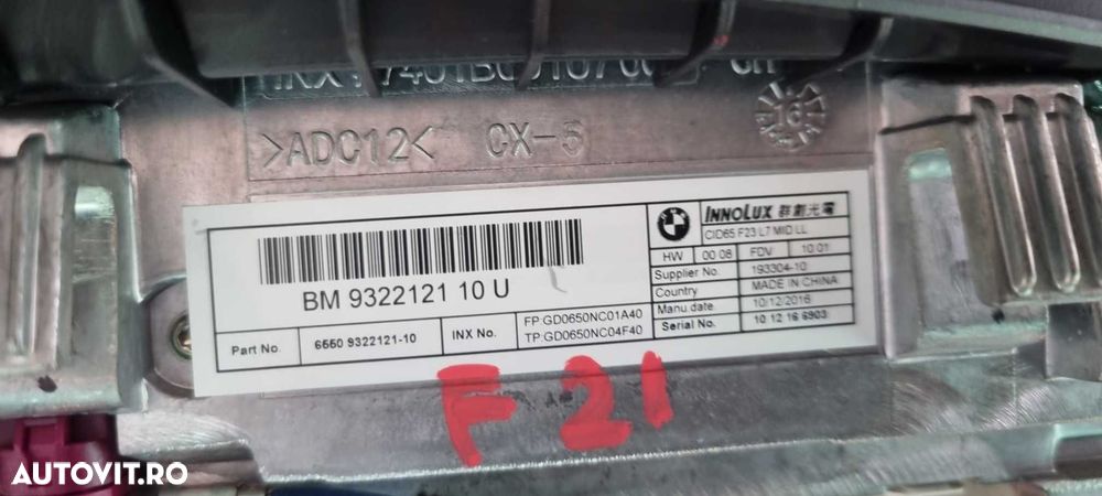Display navigatie BMW F20 F21 F22 F23 cod 9322121 - 4