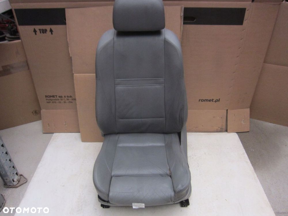 BMW E70 X5 FOTEL LEWY KIEROWCY SZARA SKÓRA ORYGINAŁ ELEKTRYCZNY SPORT EUROP - 1