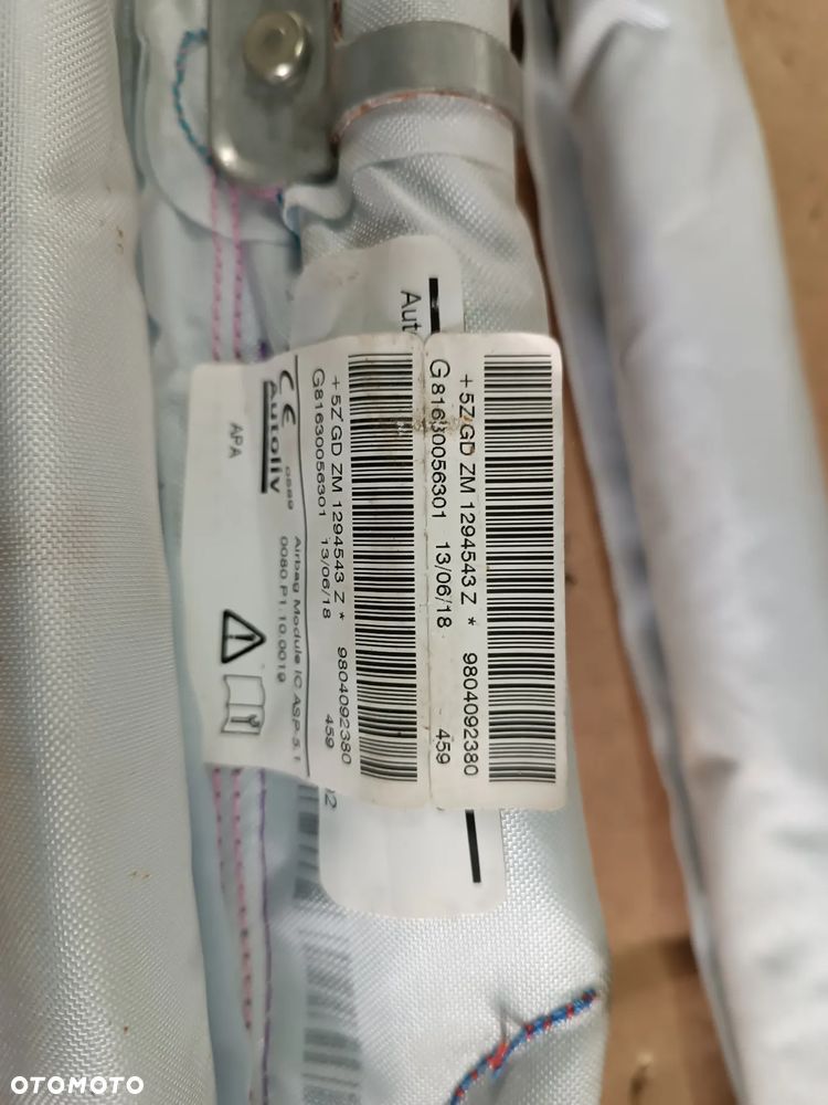 KURTYNA LEWA PODUSZKA AIRBAG PEUGEOT 208 2008 - 2