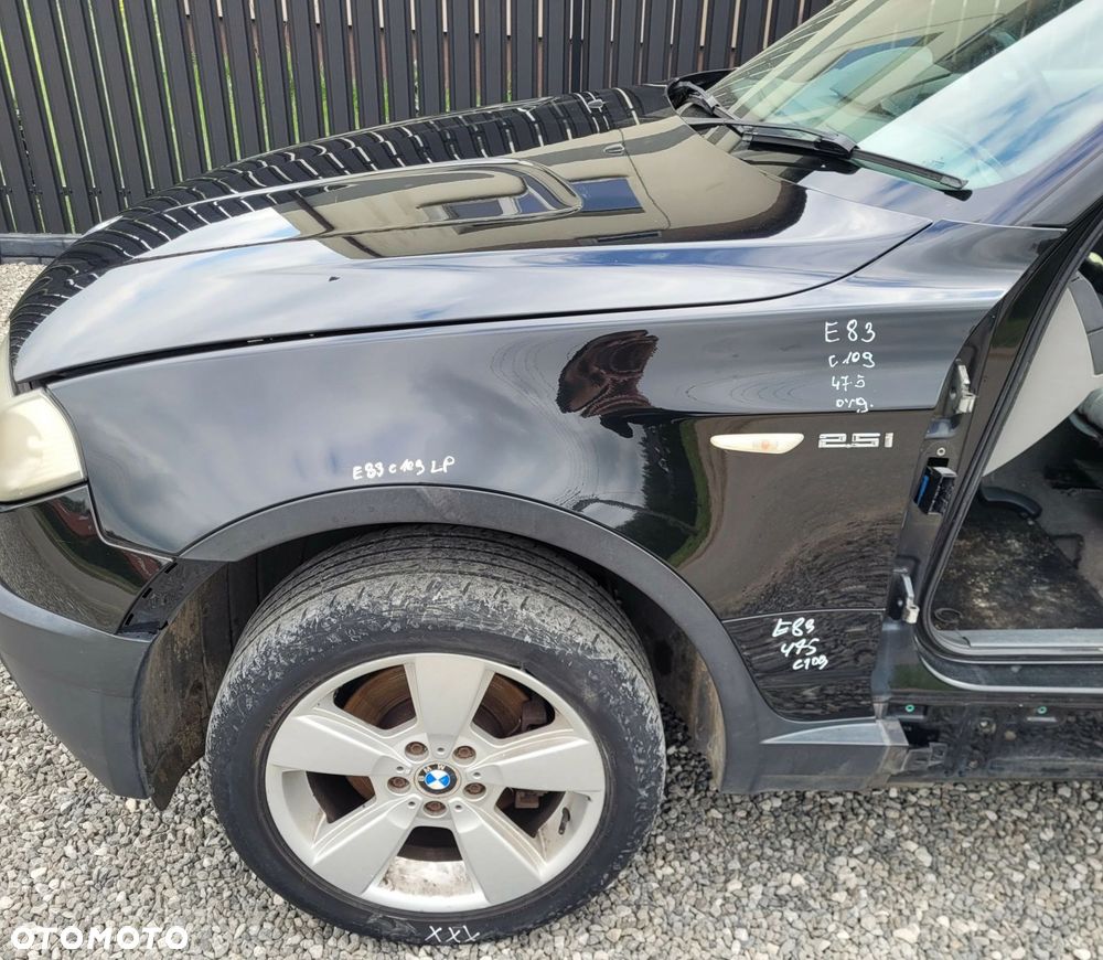 BŁOTNIK LEWY PRZÓD PRZEDNI BMW X3 E83 475 BLACKSAPPHIRE ORG LAKIER C109 - 1