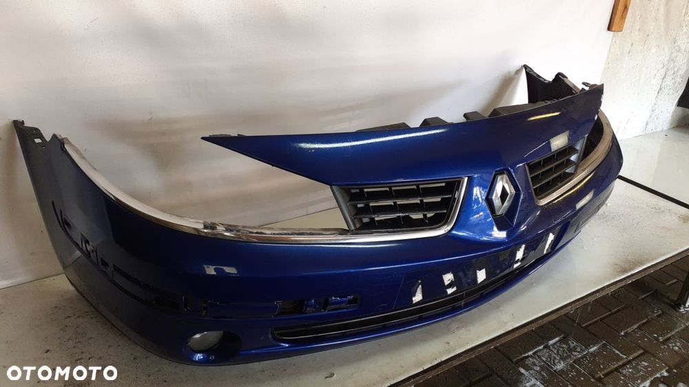 ^ ZDERZAK PRZÓD PRZEDNI RENAULT LAGUNA 2 II LIFT FL NIEBIESKI TED44 HALOGENY - 3