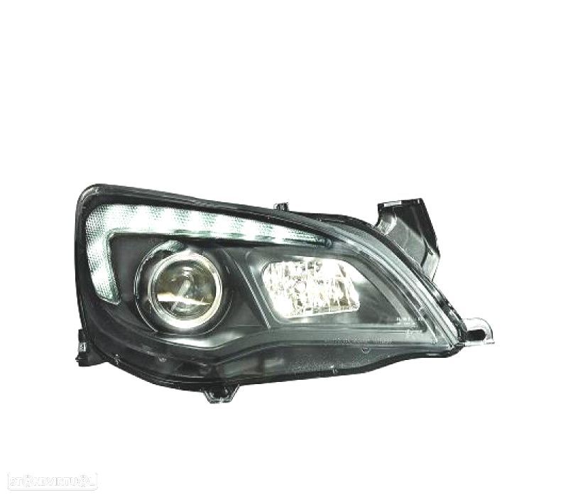 FARÓIS FRONTAIS PARA OPEL ASTRA J 09-15 FUNDO PRETO - 1