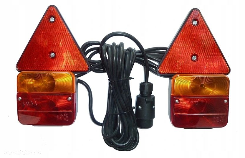 LAMPY TYLNE ZESPOLONE PRZYCZEPA TRÓJKĄT MAGNES KPL - 2