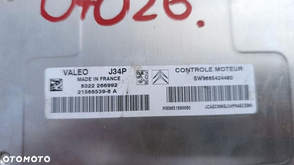 STEROWNIK SILNIKA KOMPUTER CITROEN C3 2005 8322266992 21586539-8 - 4