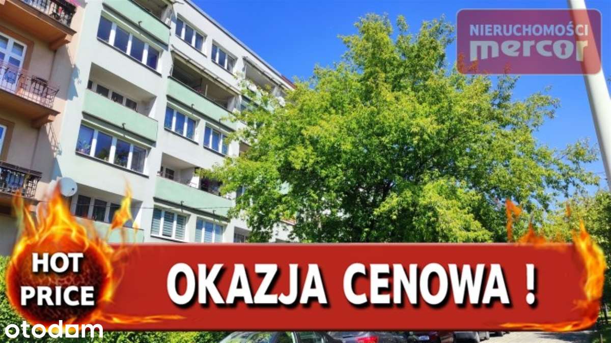 3 pok.mieszkanie z potencjałem - 64 m2 - II p. w niskim bloku