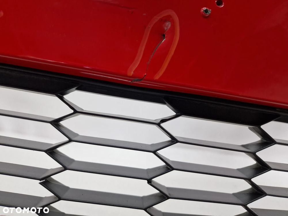 SEAT LEON 3 III 5F0 LIFT FR 16- KOMPLETNY ZDERZAK PRZEDNI PRZÓD + GRILL + KRATKA ŚRODKOWA , ŁADNY , KOLOR CZERWONY , NR 5F0807221AB / 5F0807221AJ , NR AUKCJI NZ971 - 15