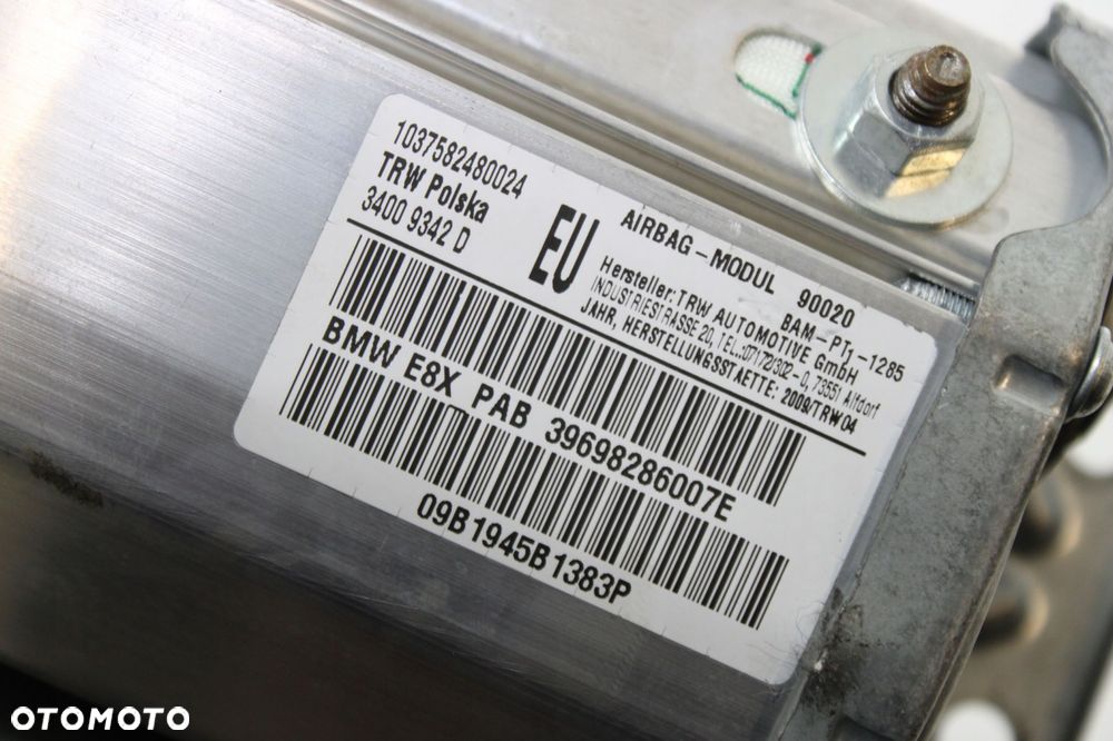 PODUSZKA POWIETRZNA PRAWA KOKPITU AIRBAG BMW E90 E92 E87 E81 - 6