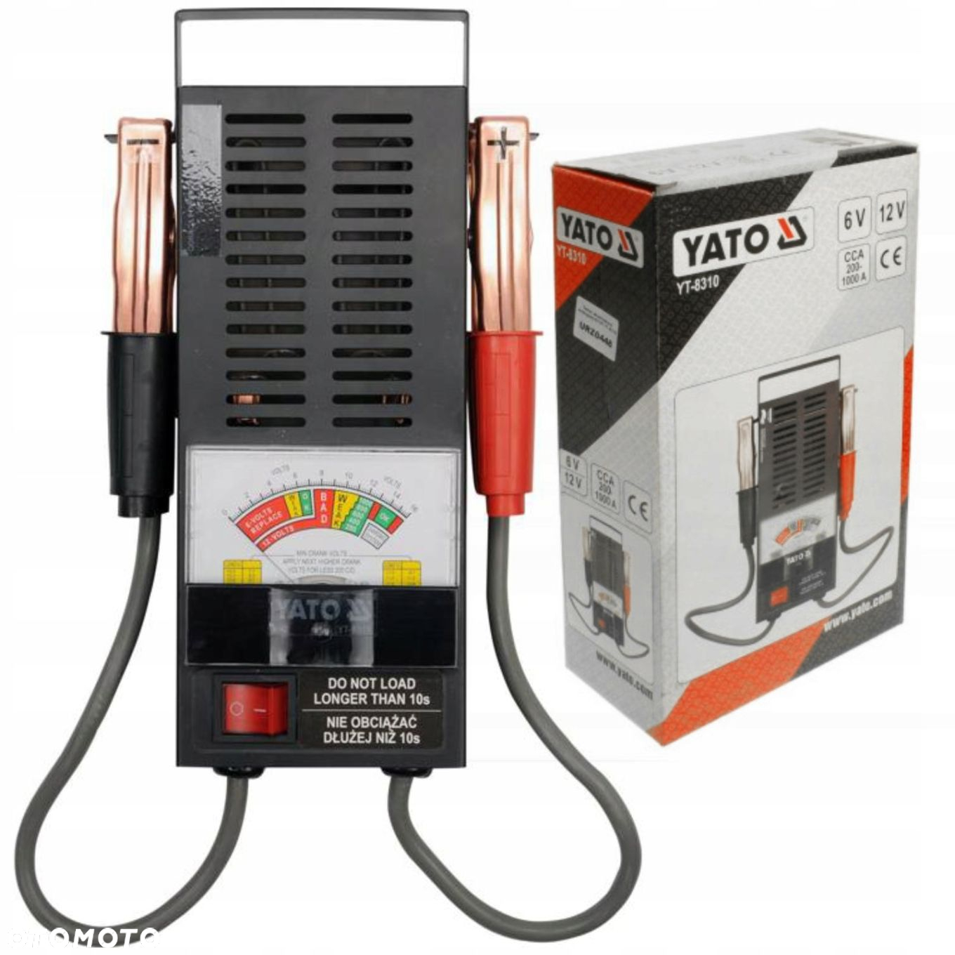 YATO TESTER AKUMULATORÓW MIERNIK ANALOGOWY 6V 12V 200 -1000A YT-8310 - 4