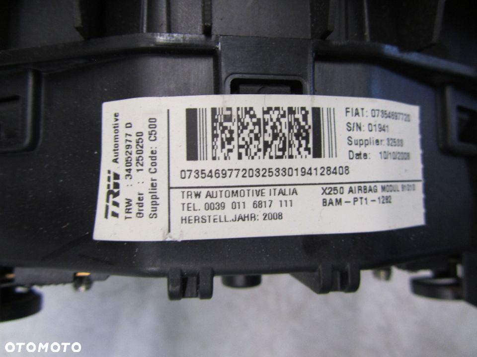 fiat ducato 06->2.3 jtd eu poduszka airbag kierowcy - 5