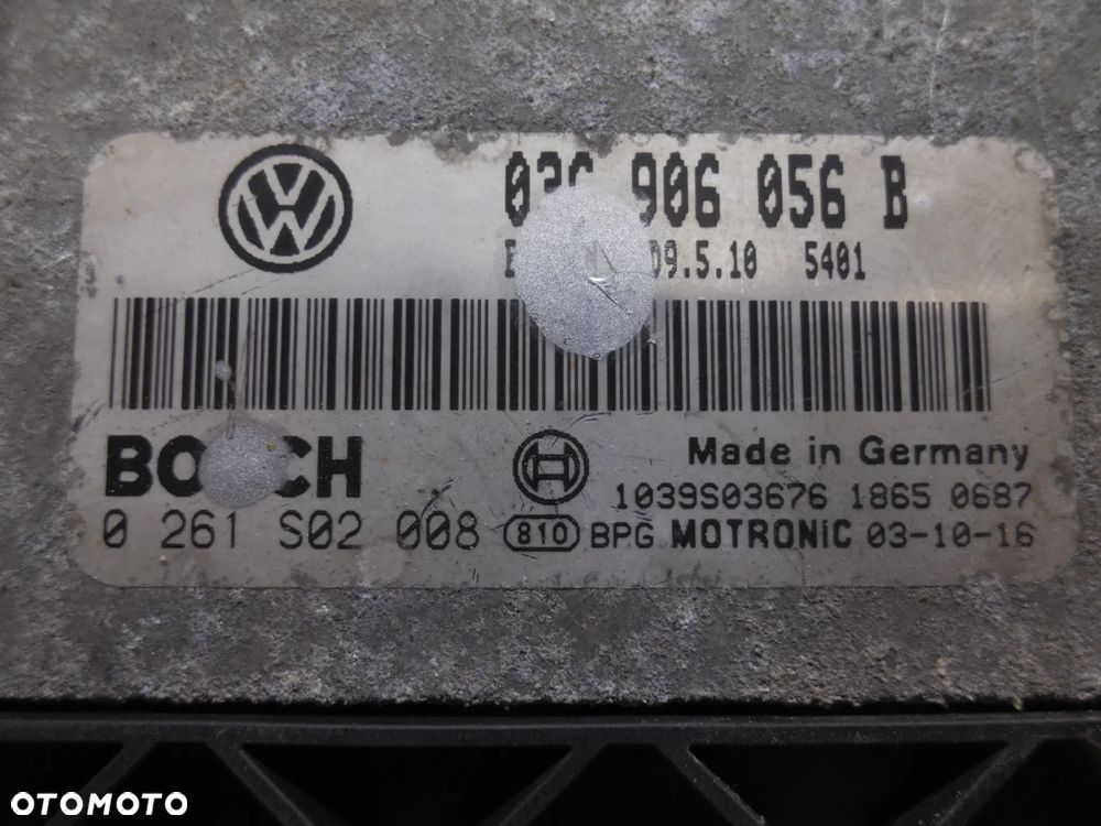 KOMPUTER STEROW SILNIKA VW SEAT SKODA AUDI 03C906056B 0261S02008 - 2