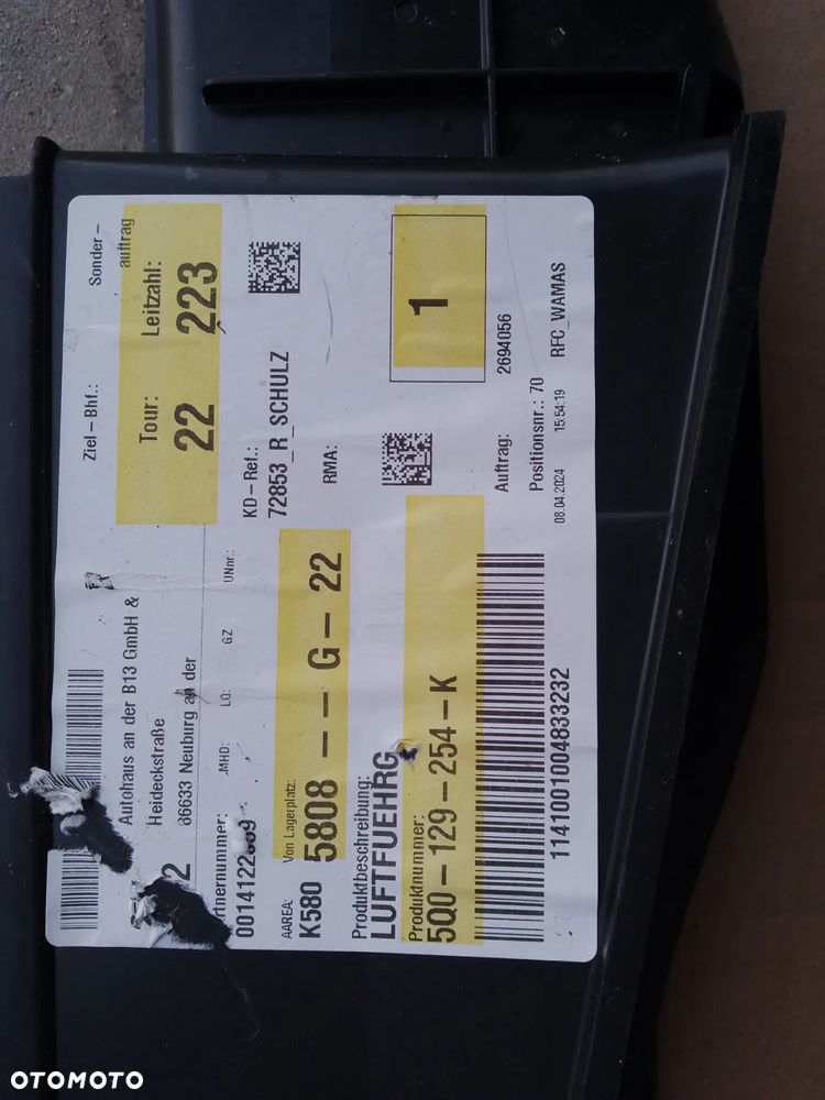 TIGUAN II WLOT / DOLOT POWIETRZA ŁAPACZ 5Q0129217A - 3