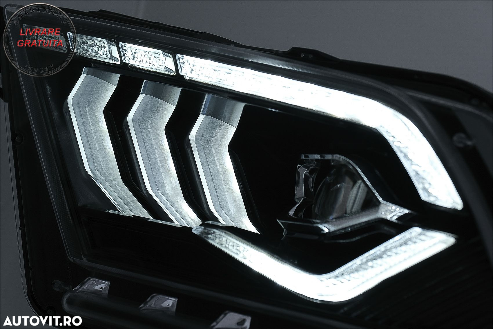 Faruri Full LED Ford Mustang V (2010-2014) cu Semnal Dinamic Secvential- livrare gratuita - 8