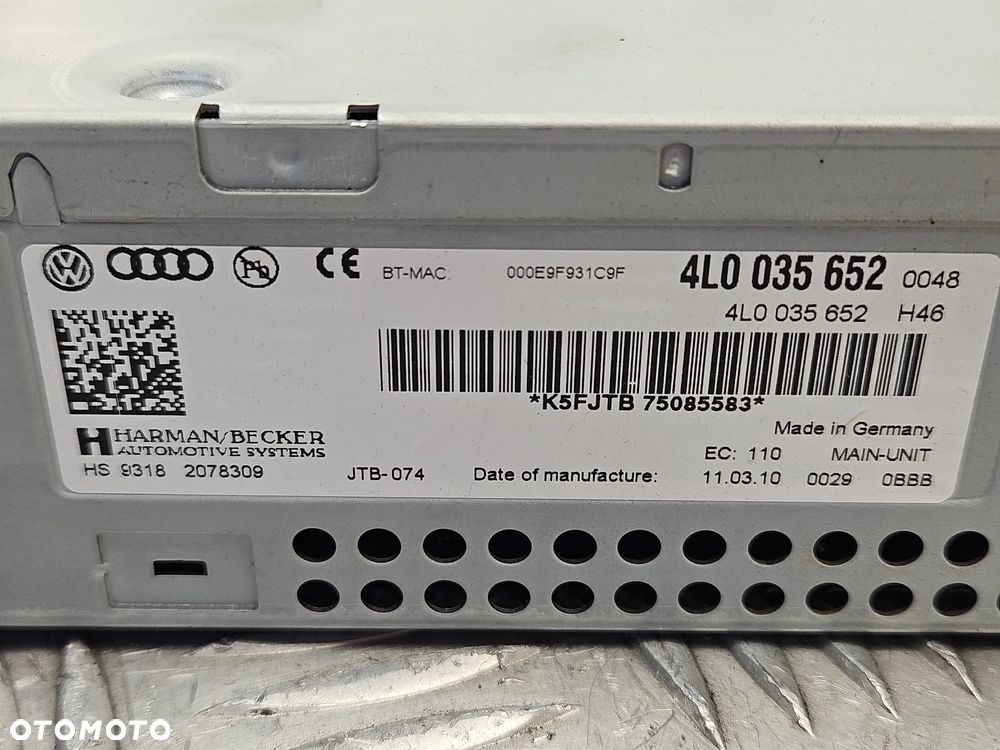 AUDI Q7 4L 05-15R STEROWNIK NAWIGACJA CZYTNIK MMI SSD 4L0035652 - 6