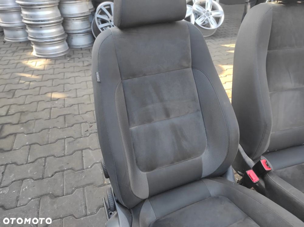 VW GOLF 5 6 PLUS FOTELE TAPICERKA SIEDZENIA KOMPLET SPORTY ALCANTARA STOLIKI KANAPA WYSYŁKA !!!! - 5