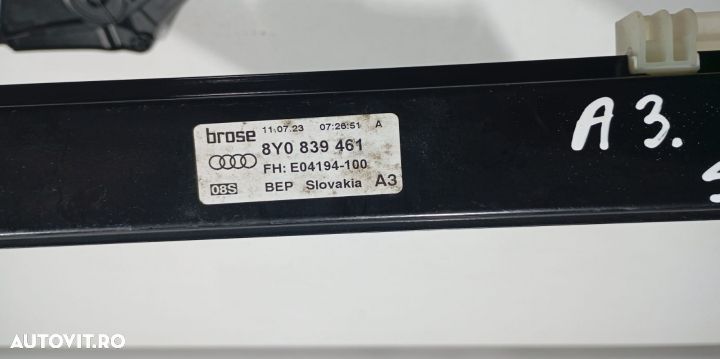 Macara stanga spate 8Y0839461 Audi A3 4 (8Y) [2020 - 2020] - 3