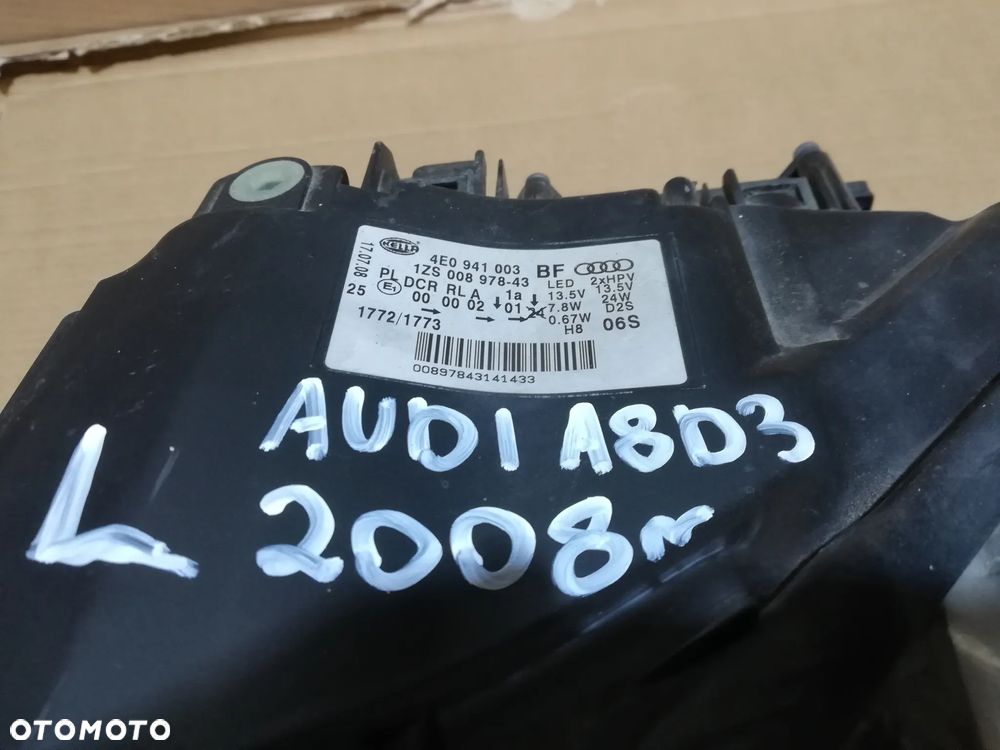 LAMPA LAMPY BI-XENON AUDI A8 D3 KOMPLETNE ZESTAW - 5