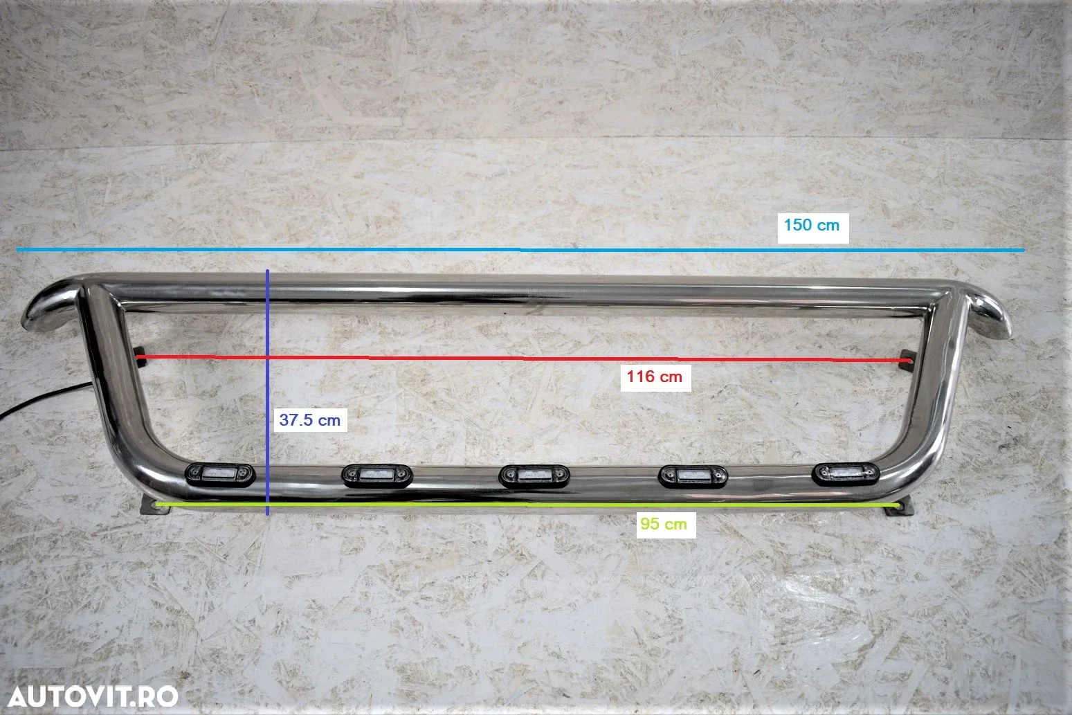 Bullbar la Grila Man, Euro 5, 5 x Led Albe incluse - 6