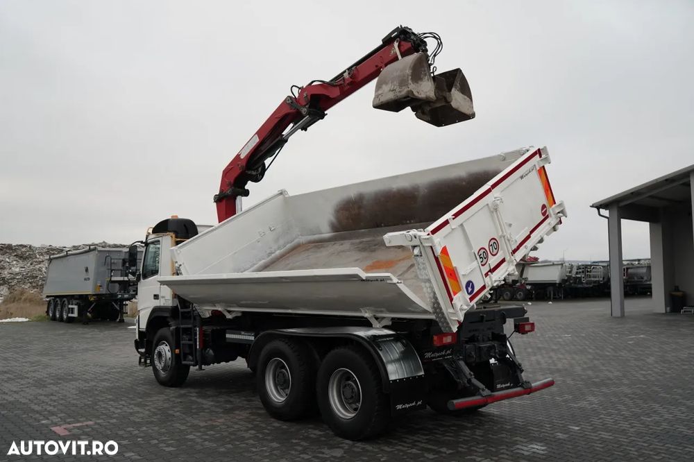 Volvo FMX 380 / 6x4 / BASCULATOR + HDS HMF 1820 K2 / HYDRODOLTA / RADIOCOMANDĂ / GRAPPA / ROTATOR / - 7