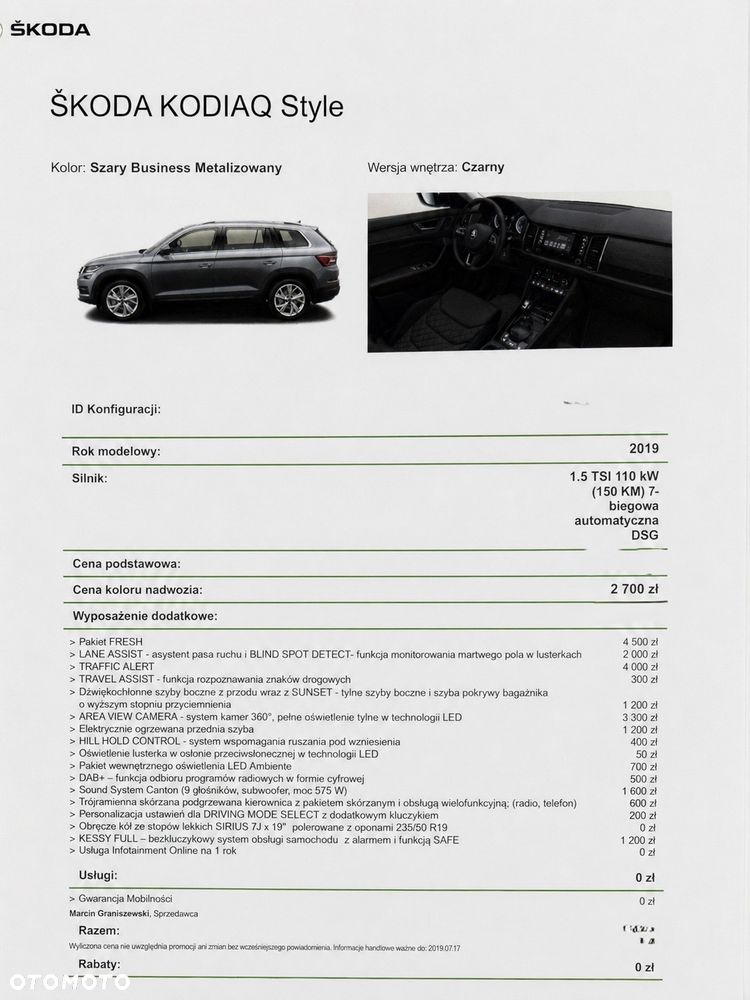 Skoda Kodiaq 1.5 TSI ACT 4x2 Style DSG - 19