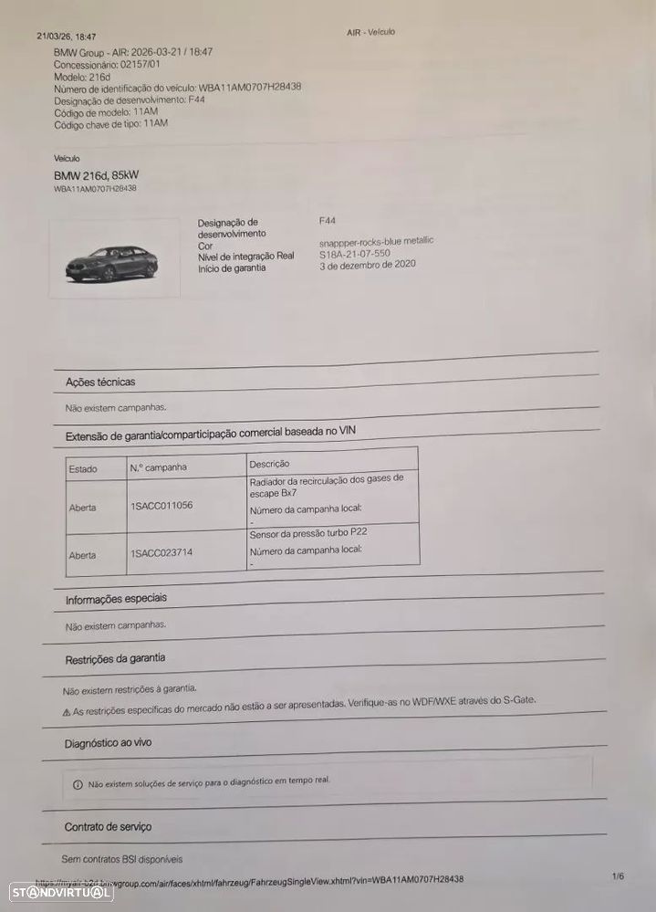 BMW 216 Gran Coupé d Pack Desportivo M - 55