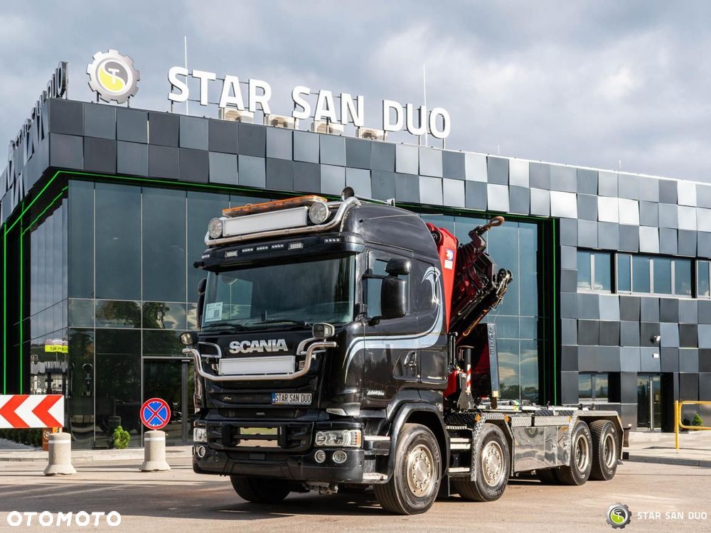 Scania R580 8x4 HMF 5020-K6, JOAB L20 5200AK Żuraw HDS Hakowiec Wciągarka - 12
