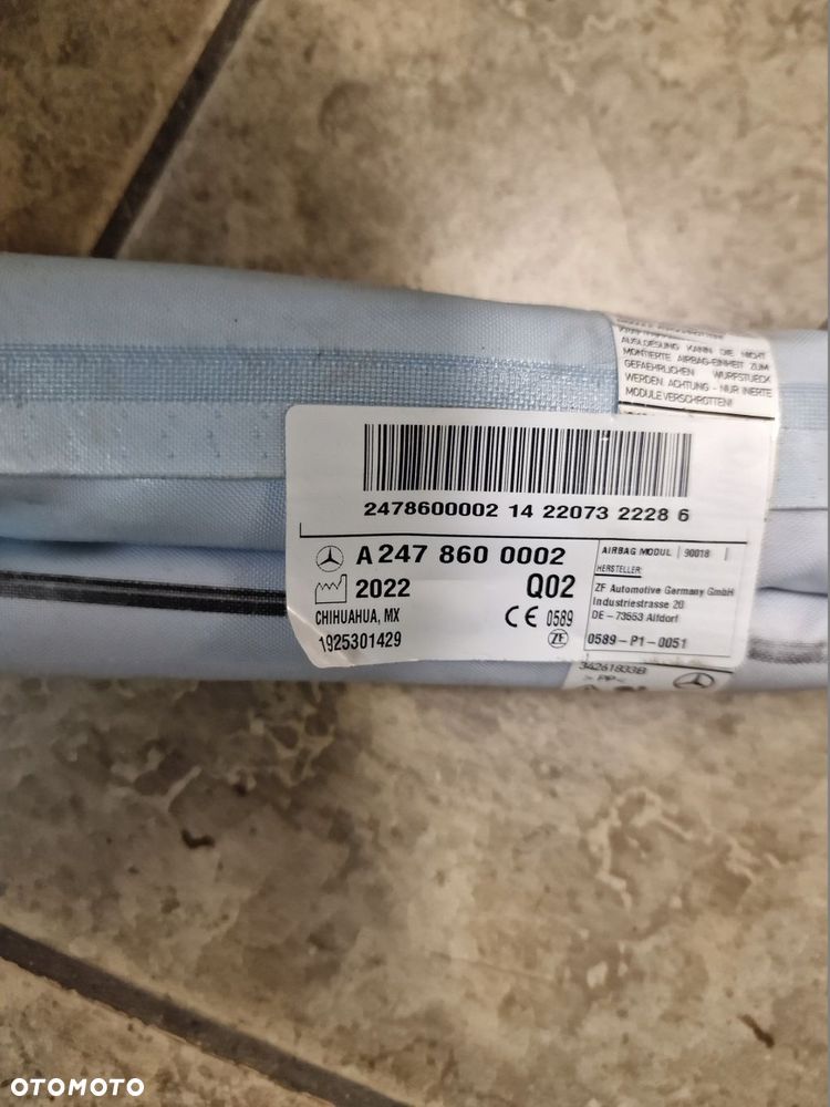 kurtyna airbag mercedes glb 247 lewa lub prawa a2478600102 a2478600002 - 3