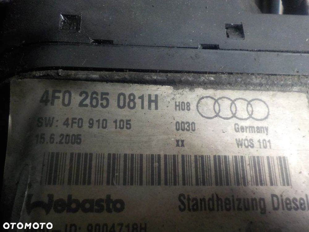 AUDI A6 C6 OGRZEWANIE POSTOJOWE WEBASTO 4F0265081H - 2