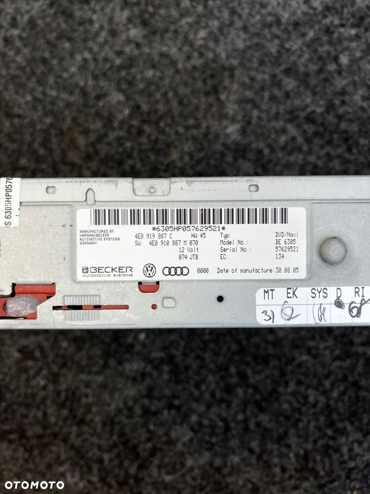 radio radioodtwarzacz navi nawigacja audi a6 c6 4E0910887M 4E0919887C - 8
