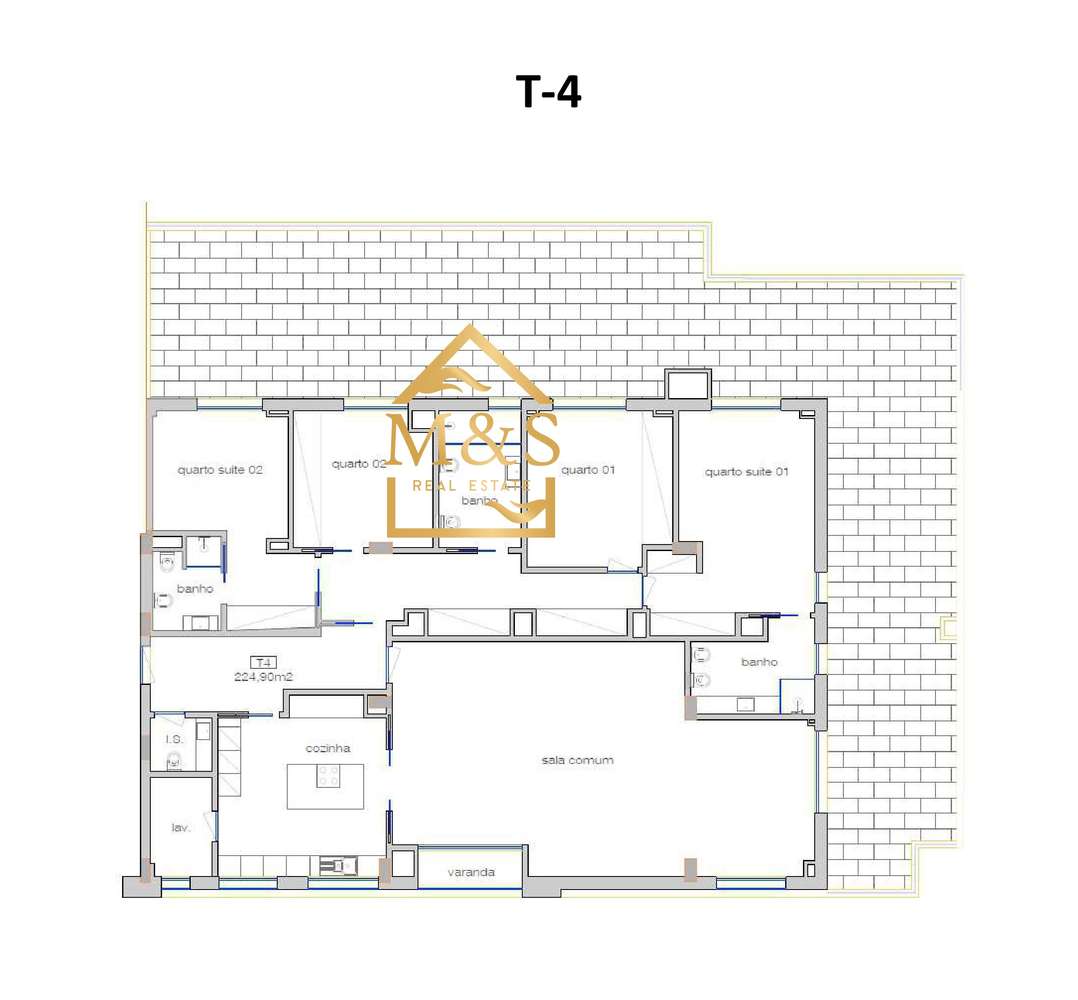 Apartamento T4-Novo- Ultimo Piso- Terraço - Boavista - Porto - Grande imagem: 3/3